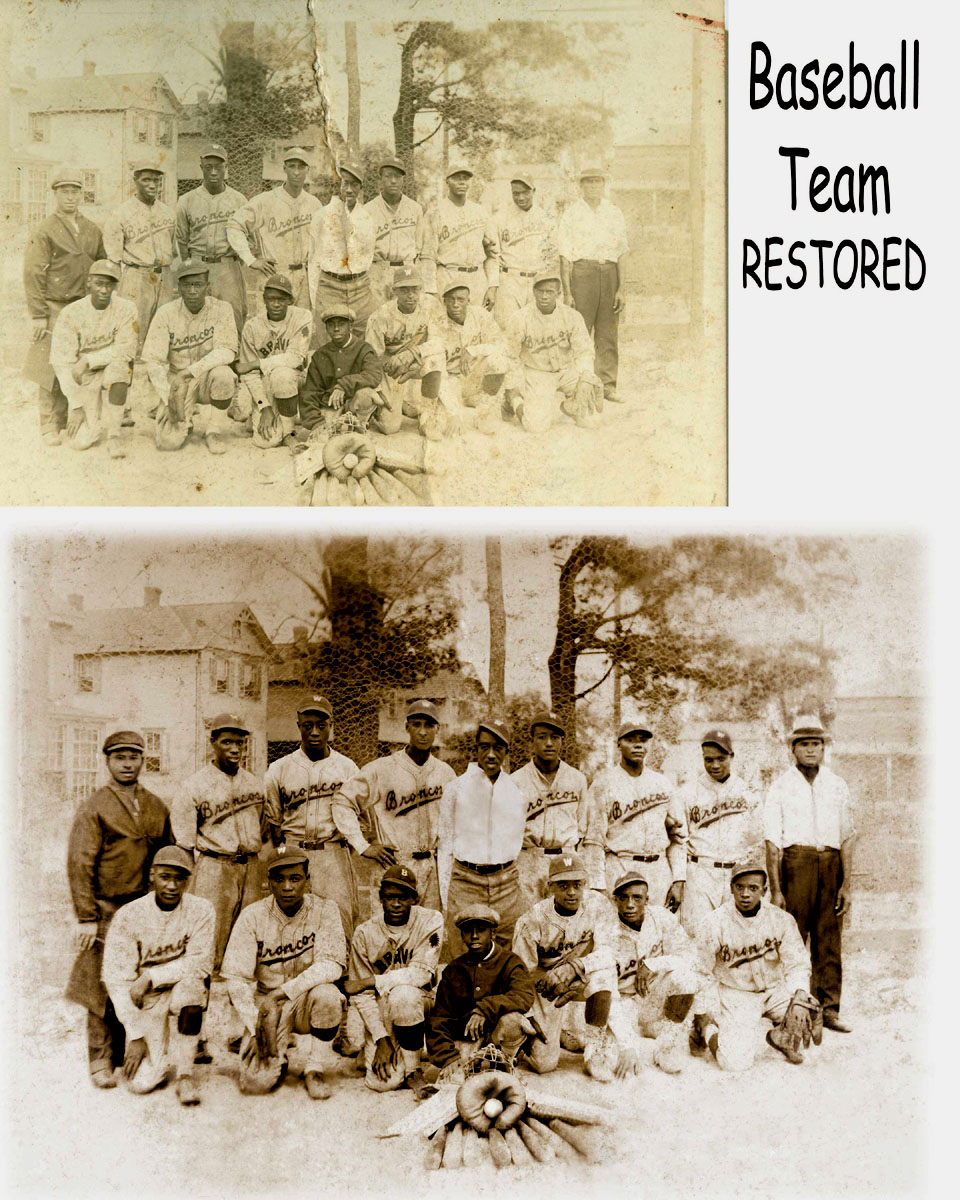Black Baseball Team  restored