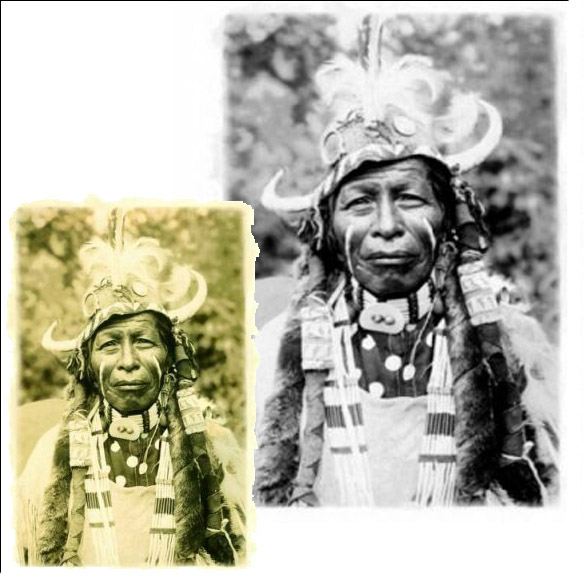 Old Indian Photo to BW